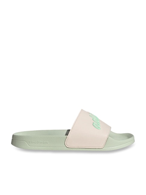 Adidas Women's ADILETTE SHOWER Pink Slides - View 3