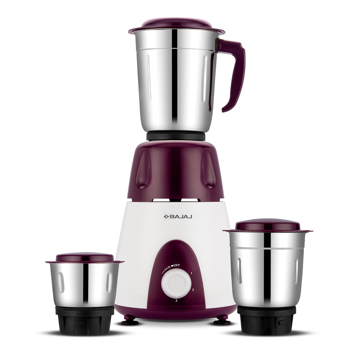 Bajaj Rex Mixer Grinder 500W | Mixie For Kitchen With Nutri-Pro Features | 3 SS Mixer Jars For Heavy Duty Grinding | Adjustable Speed Control | Multifunctional Blade System | 2 Yr Warranty