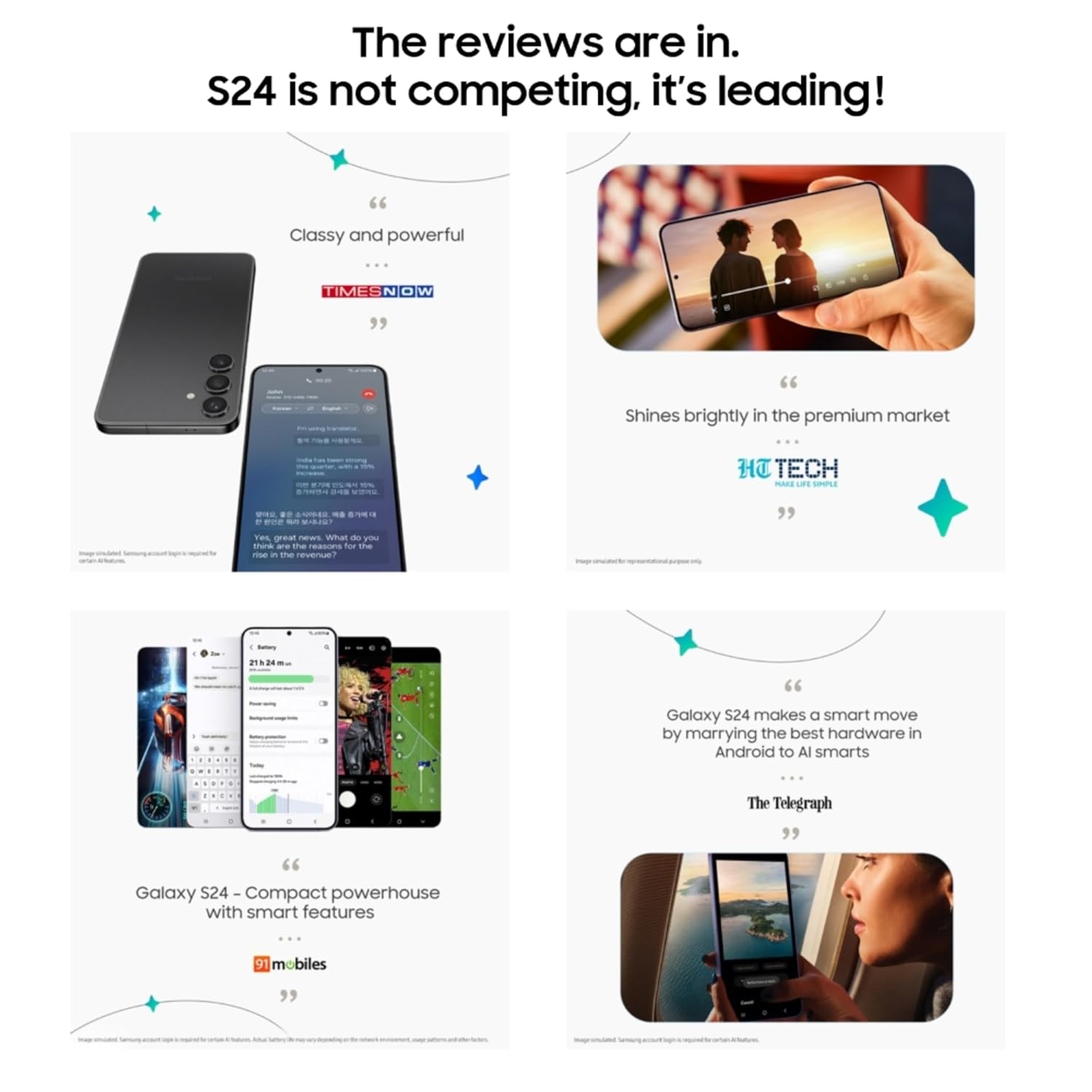 Samsung Galaxy S24 5G AI Smartphone (Onyx Black, 8GB, 256GB Storage) - View 2